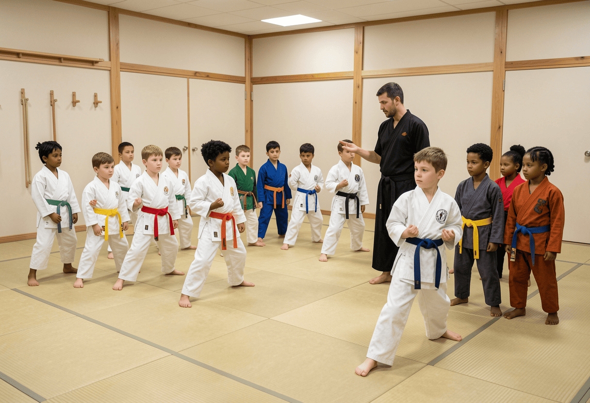 Junior martial arts students training at Merseyside Martial Arts Hub in Liverpool
